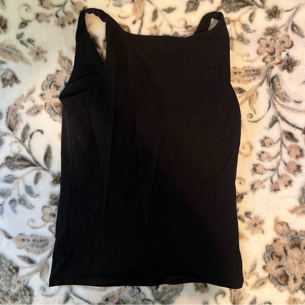 John Galt Black V Neck Tank Top - Picture 2 of 2
